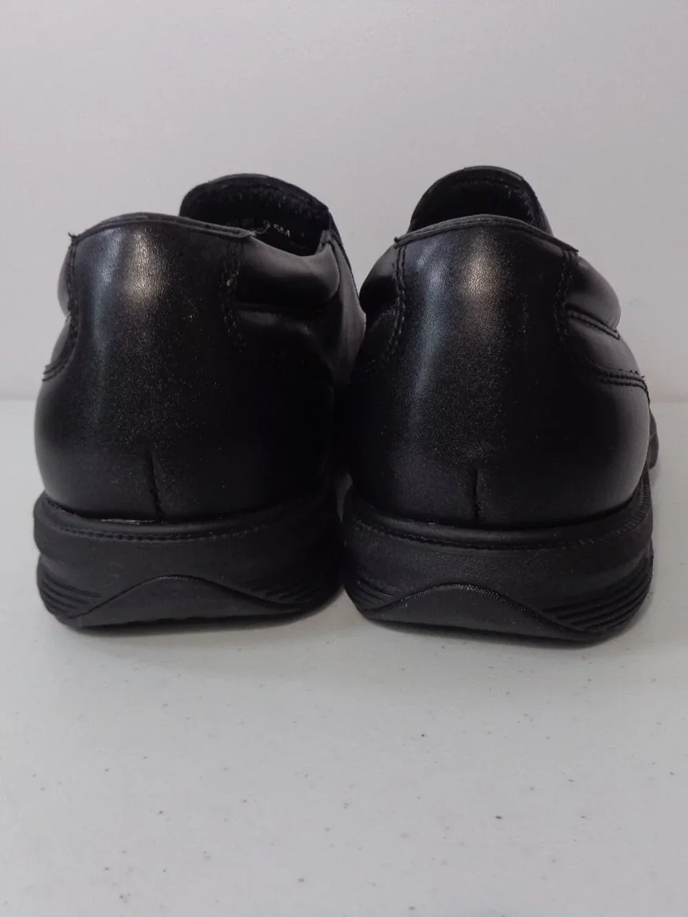 Nunn Bush Myles St Slip Resistant Loafers Black Leather Comfort Gel Men Sz 9.5M